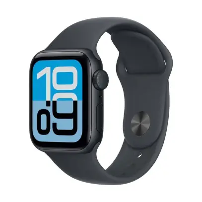 Apple Watch SE 3 (2025), 44 мм корпус из алюминия цвета «Midnight», ремешок Sport Band размера S/M цвета «Midnight»